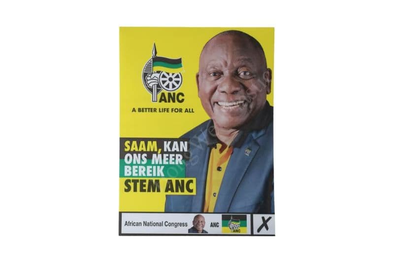 Printed campaign advertising sign
