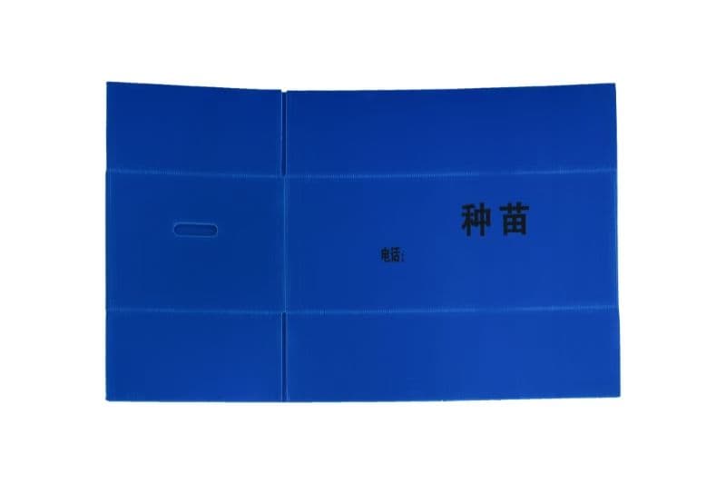 Blue corrugated seedling packaging panel