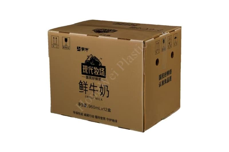 Printed fresh milk packaging box