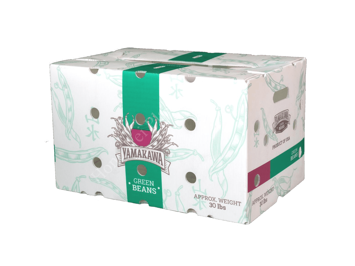 Printed PP corrugated grain and green bean packaging box