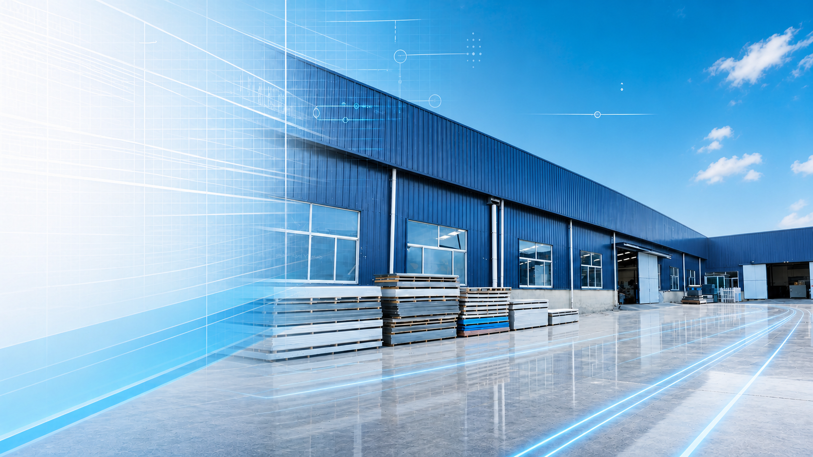 Bright exterior view of the Zibo Hongwei Plastic manufacturing facility